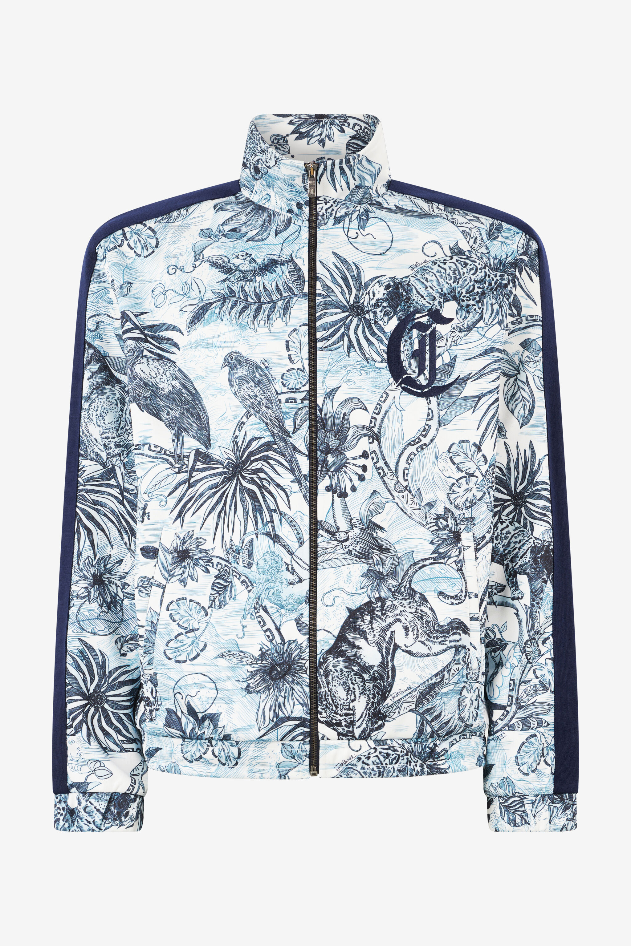 JC Sweatshirt With Jungle Print Light blue UFT071-UF091