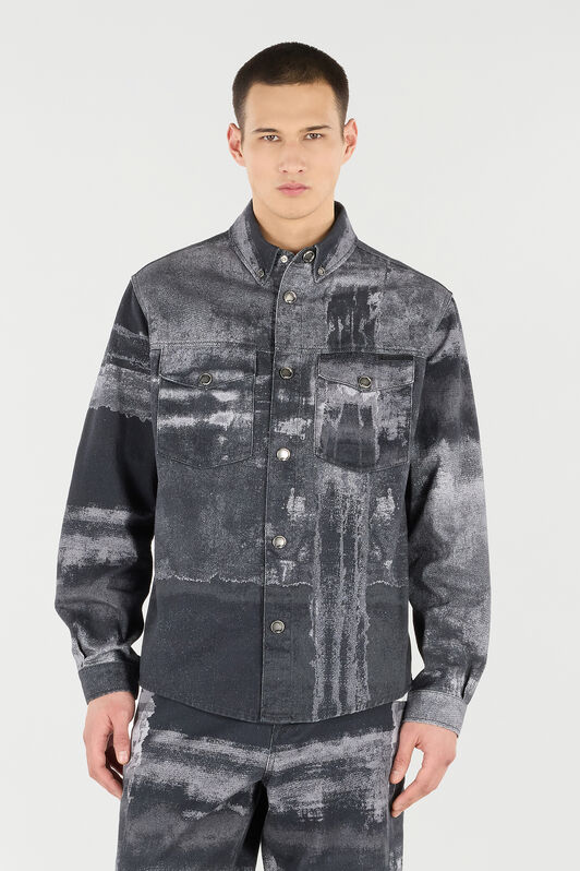 RC Overshirt In Denim Effetto Used Nero VNJ777-4NP69