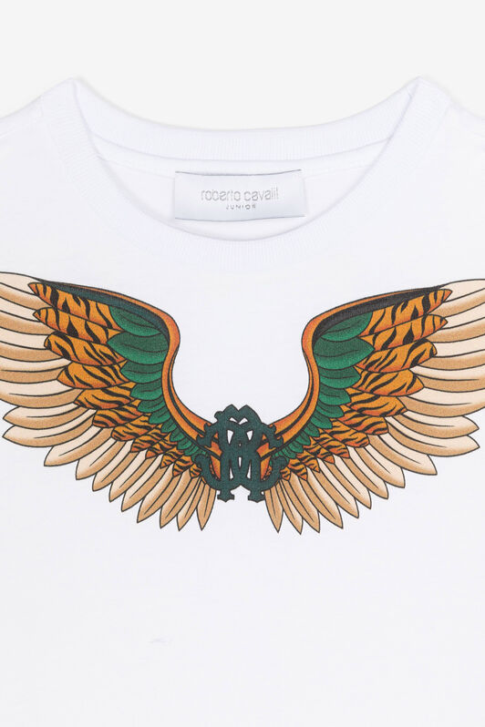 JU Wing-Print Cotton T-Shirt White RJT622-JD001
