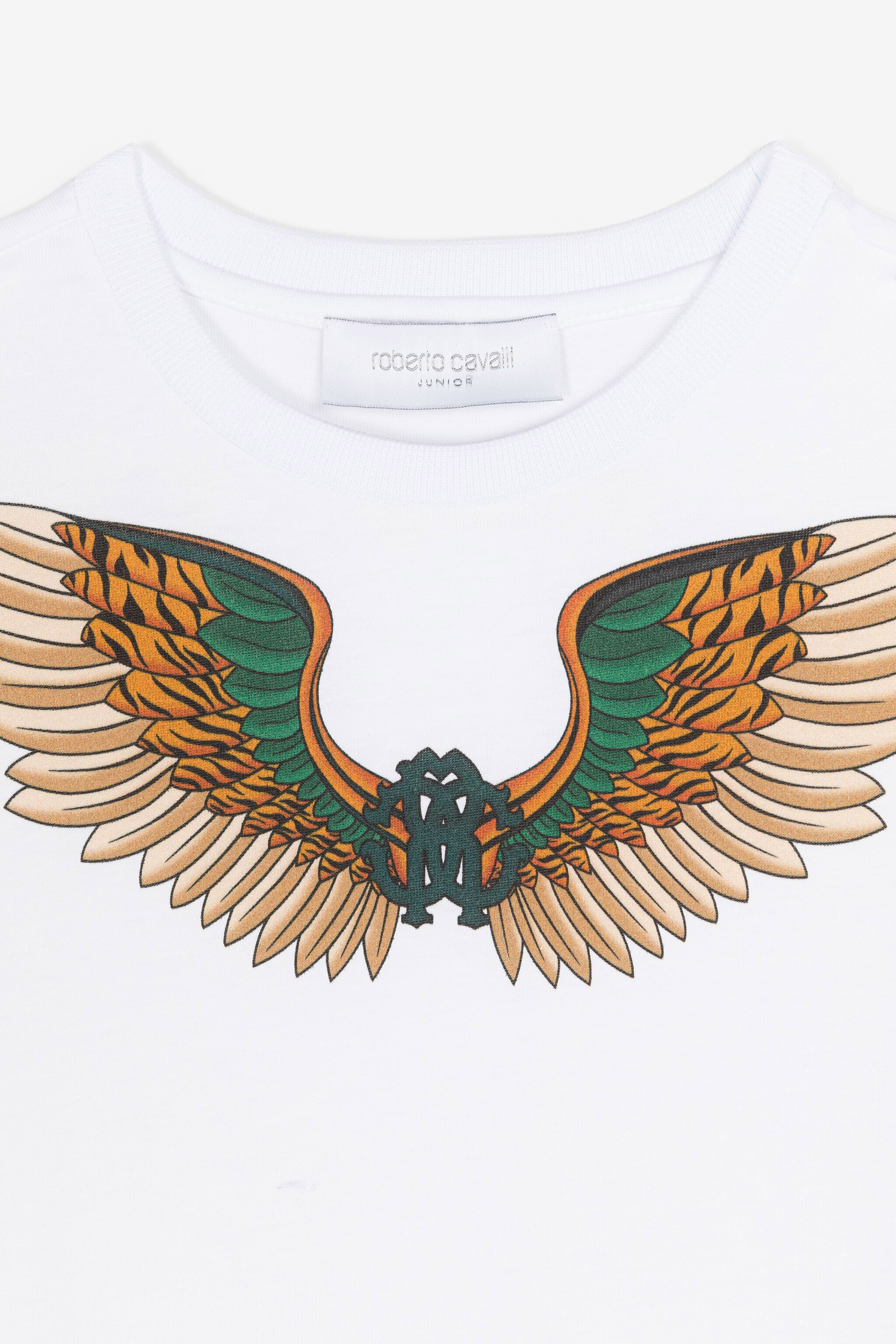 JU Wing-Print Cotton T-Shirt White RJT622-JD001