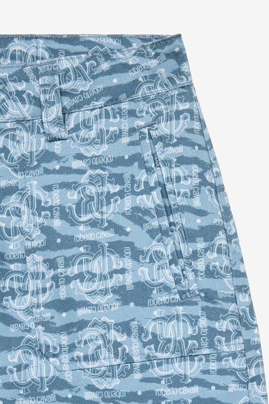 JU Pants With RC Monogram And Logo JU Pants With RC Monogram And Logo Blue UJT201-JFO38