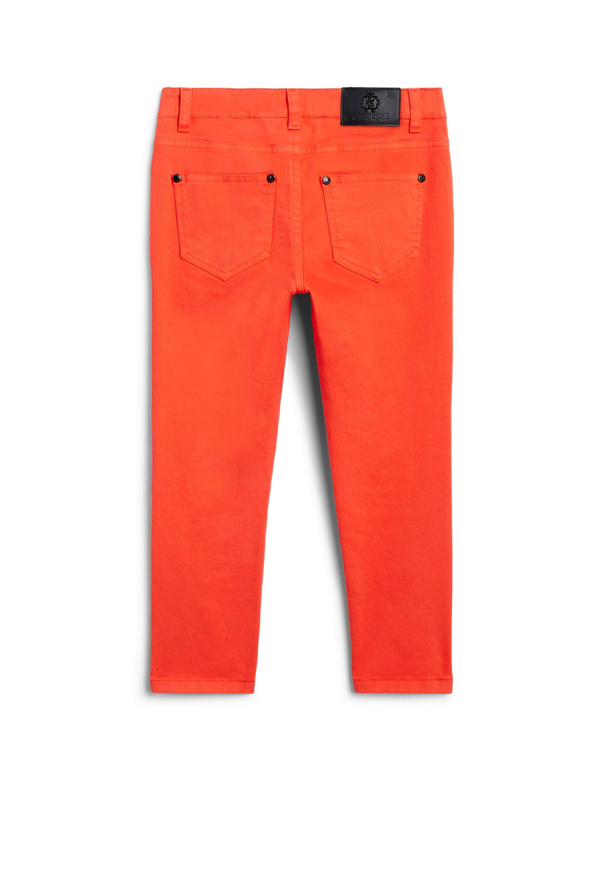 JU Logo-Embroidered Jeans RED IJT201-CE035