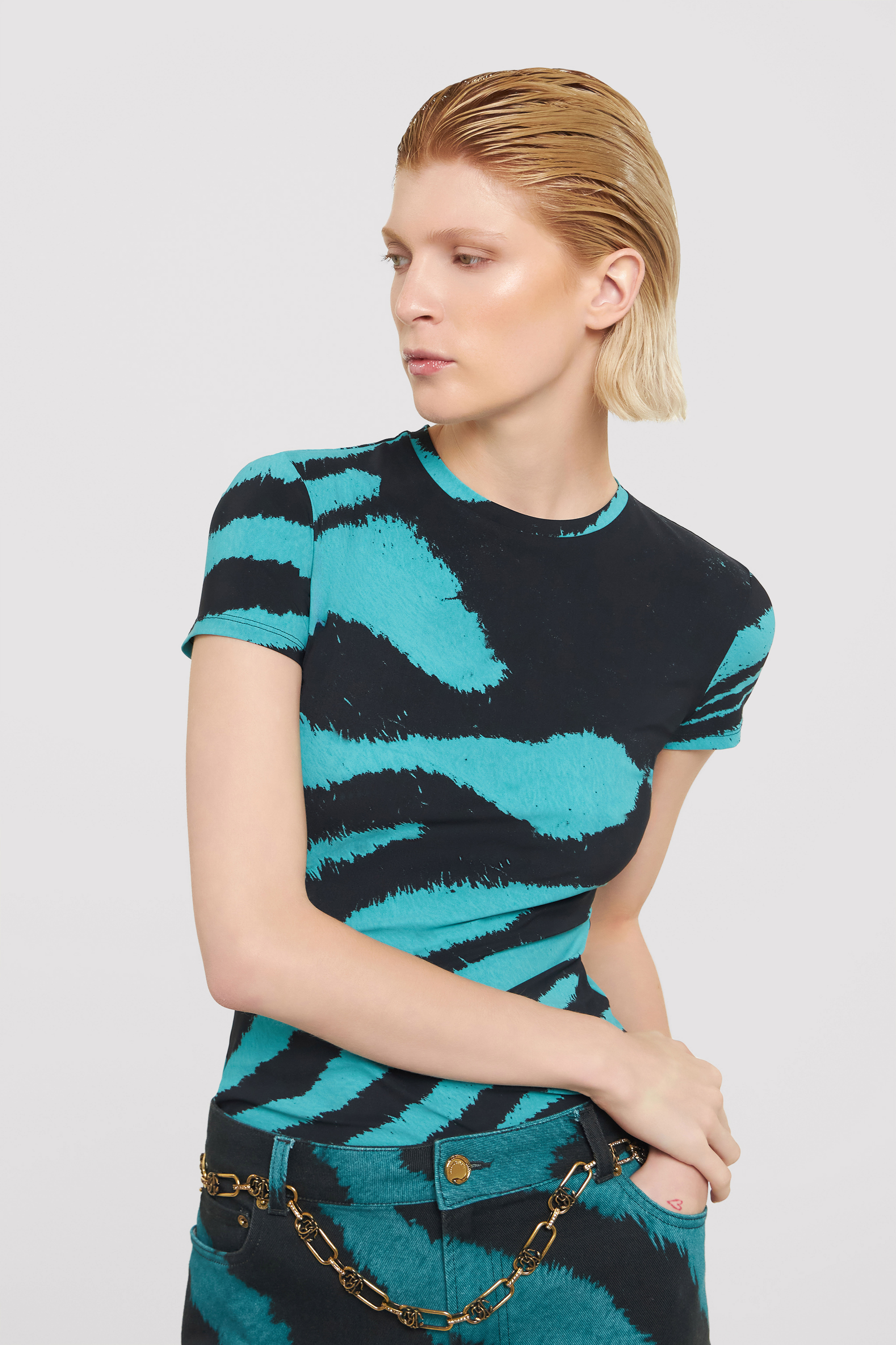 RC Camiseta con estampado Zebra Tribute Azul UWT606-OOP26
