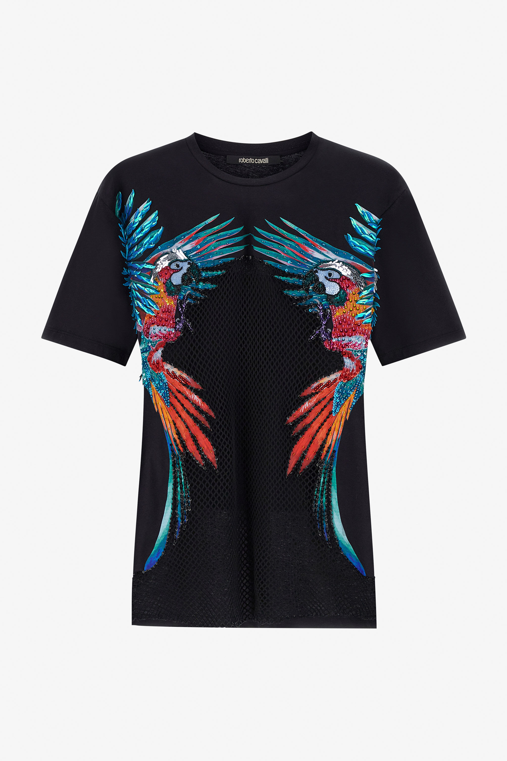 RC Parrot print t-shirt Black SKR62I-JD063