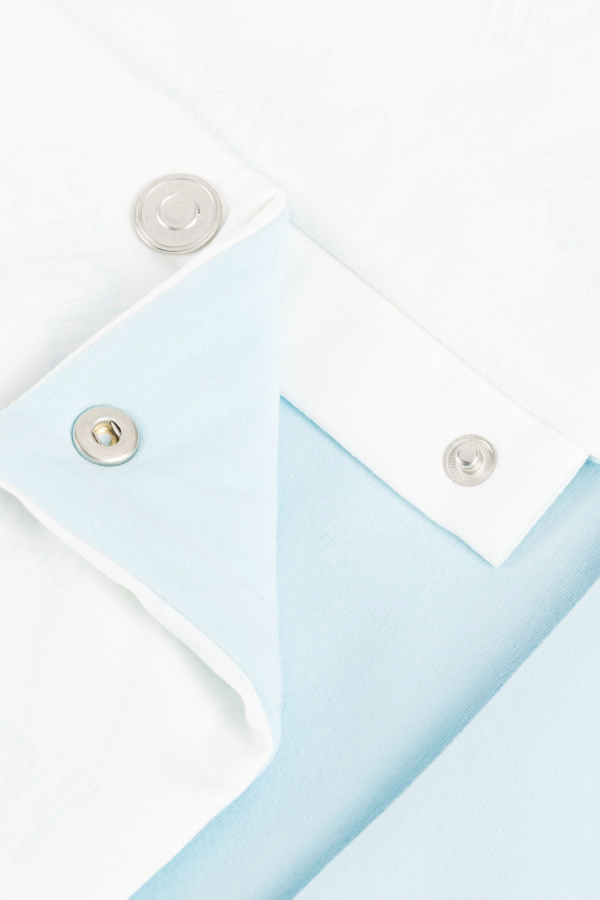 JU Logo-Print Baby Nest Light blue OJT831-RN001