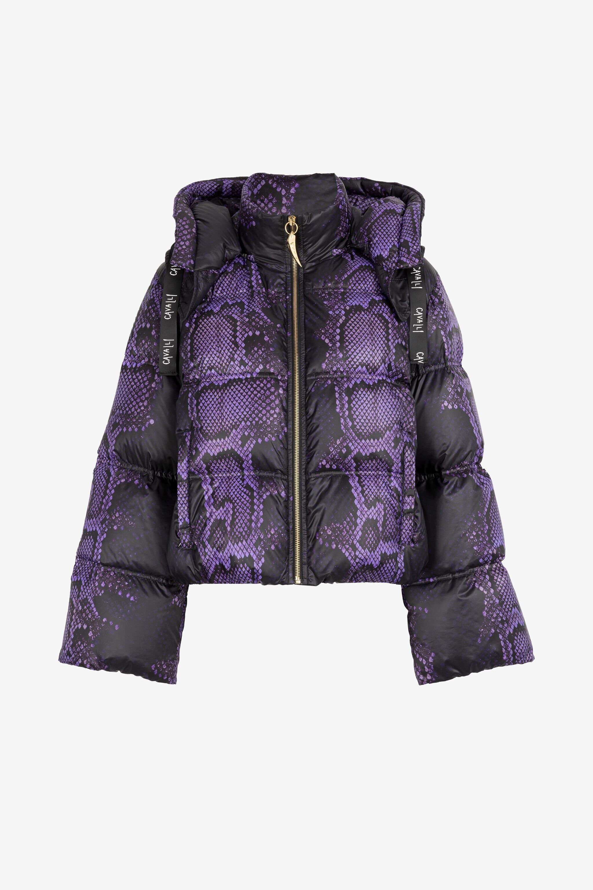 RC Python-Print Padded Jacket Purple PQT800-2TF01