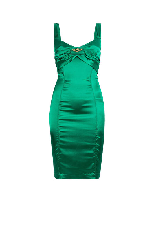 RC Snake-Embellished Bodycon Dress Green FST104-RD028
