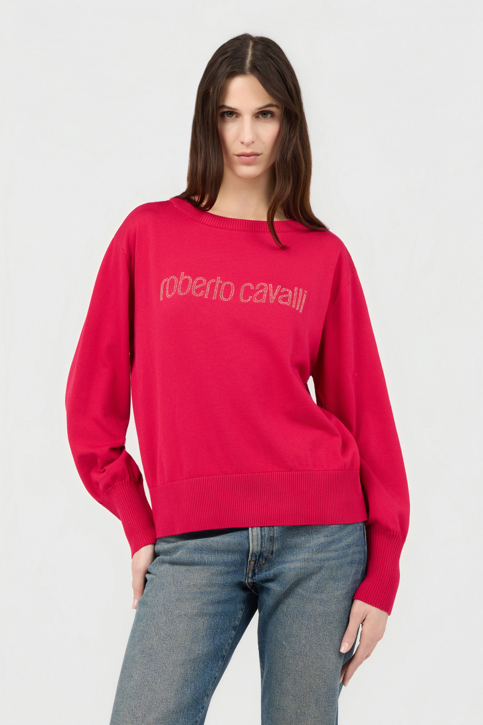 RC Fuchsia Sweater With Crystal Logo RC Fuchsia Sweater With Crystal Logo IBISCUS SOM60G-VI011