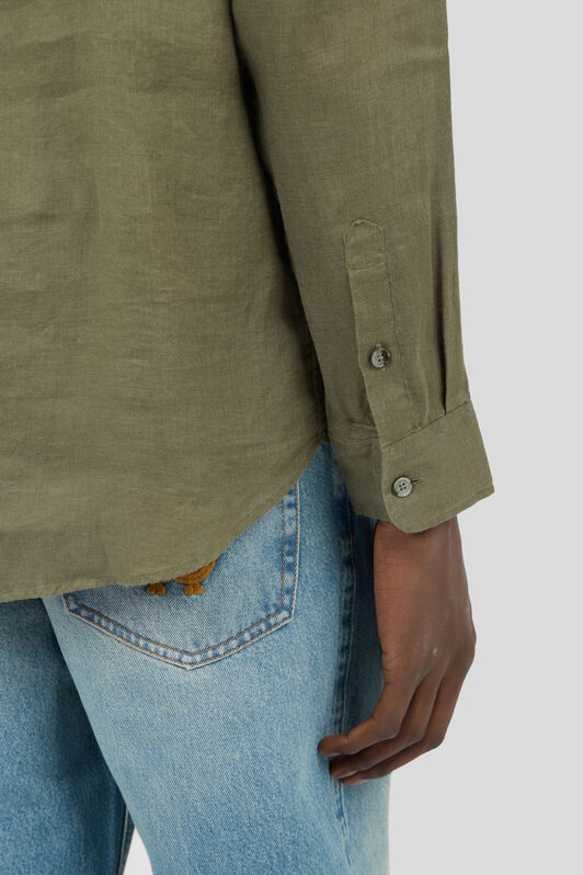 RC Chemise en Lin Vert Militaire BROWN SOT70M-LG032