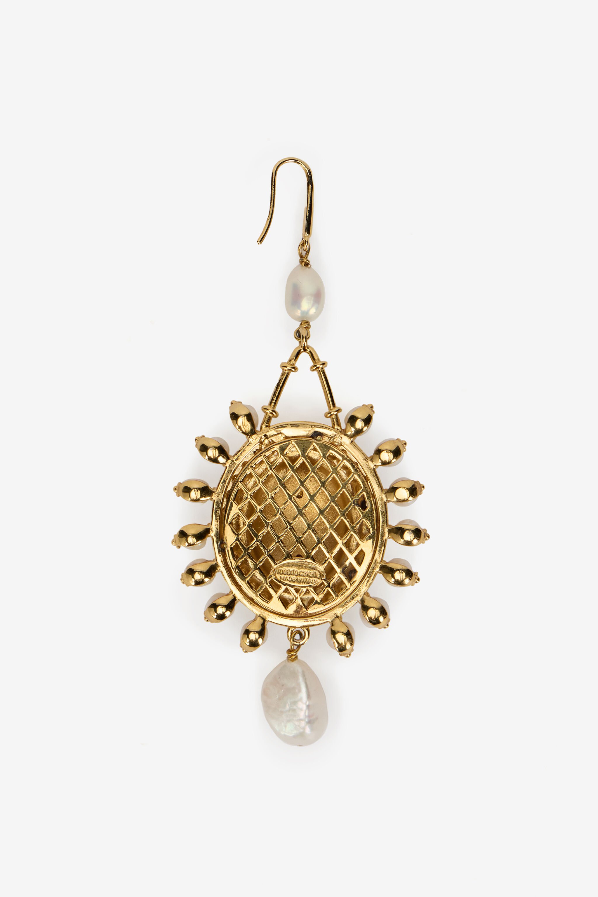 RC Serpentine Gold Earrings GOLD/IVORY/CRYSTAL WQG002-AM127