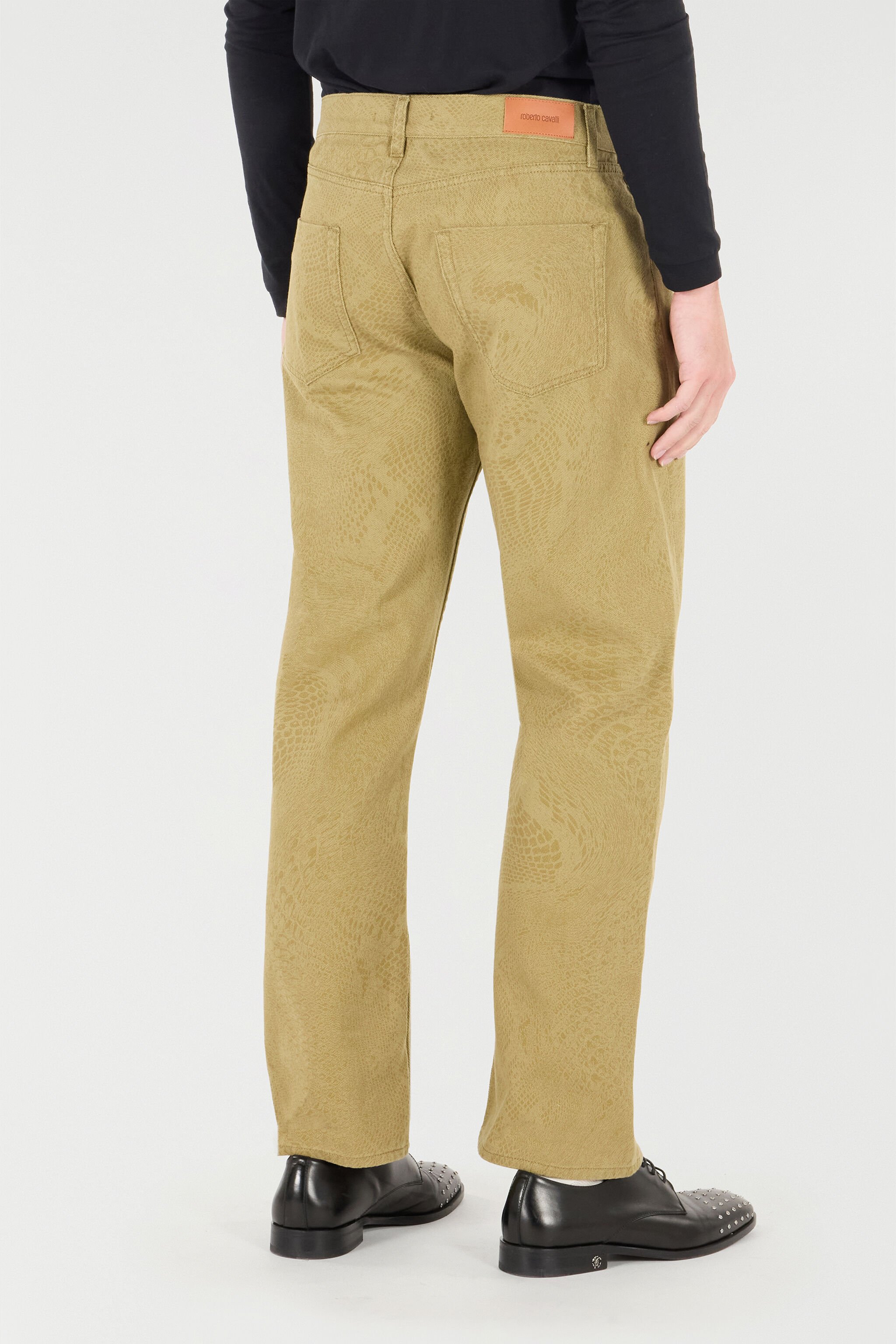 RC Python-Print Five-Pocket Pants Light Brown URJ206-4NN53