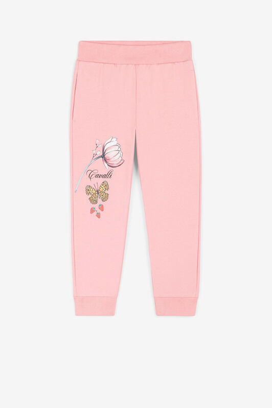 JU Graphic-print tracksuit bottoms Pink QJT205-CF050