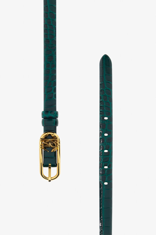 RC Leather belt with Monogram Mirror Snake Dunkelgrün SKC005-PZ975