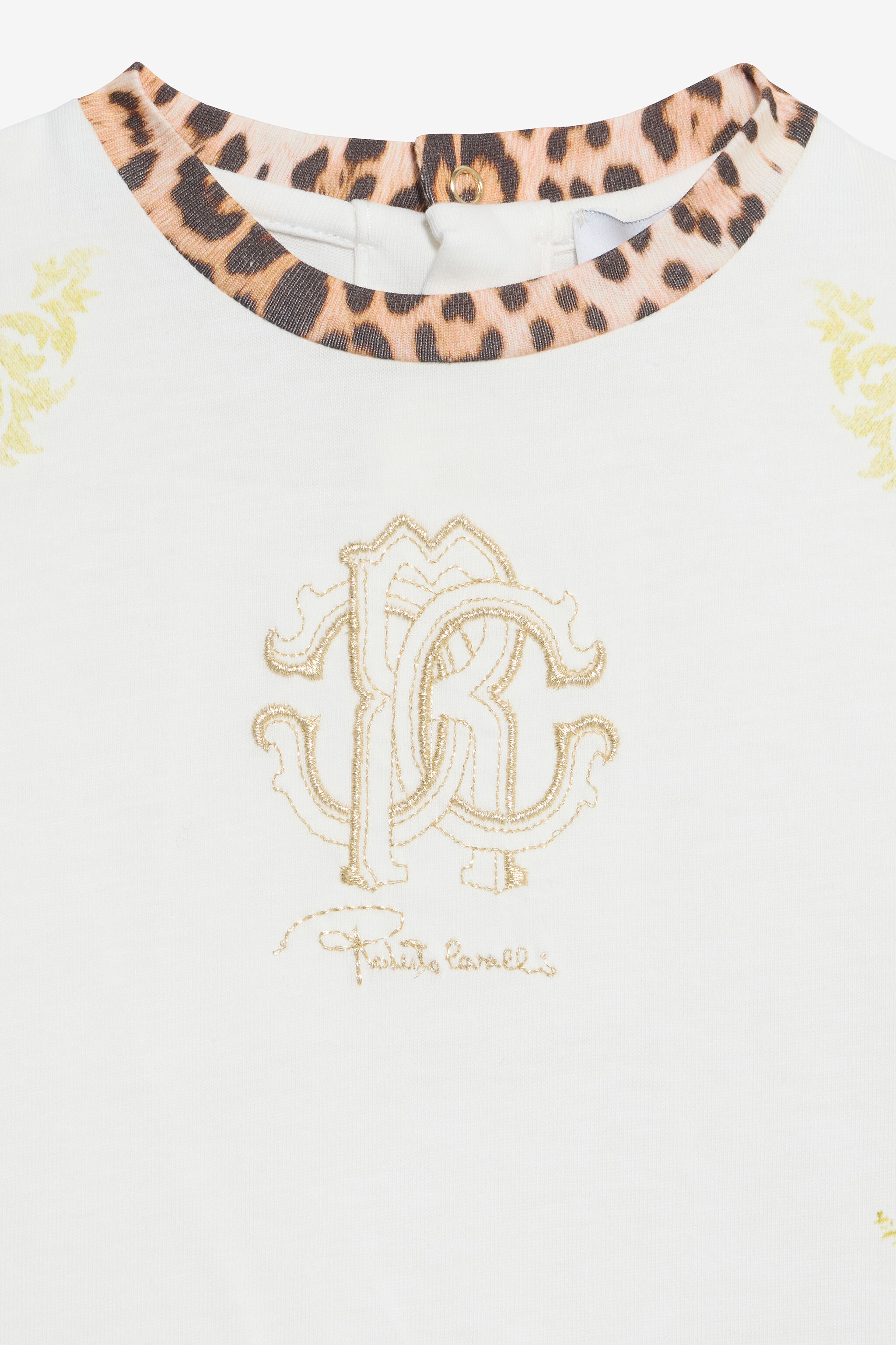 JU T-Shirt Bianco Latte Con Monogram RC E Stampa MILKY WHITE VJT604-JD001