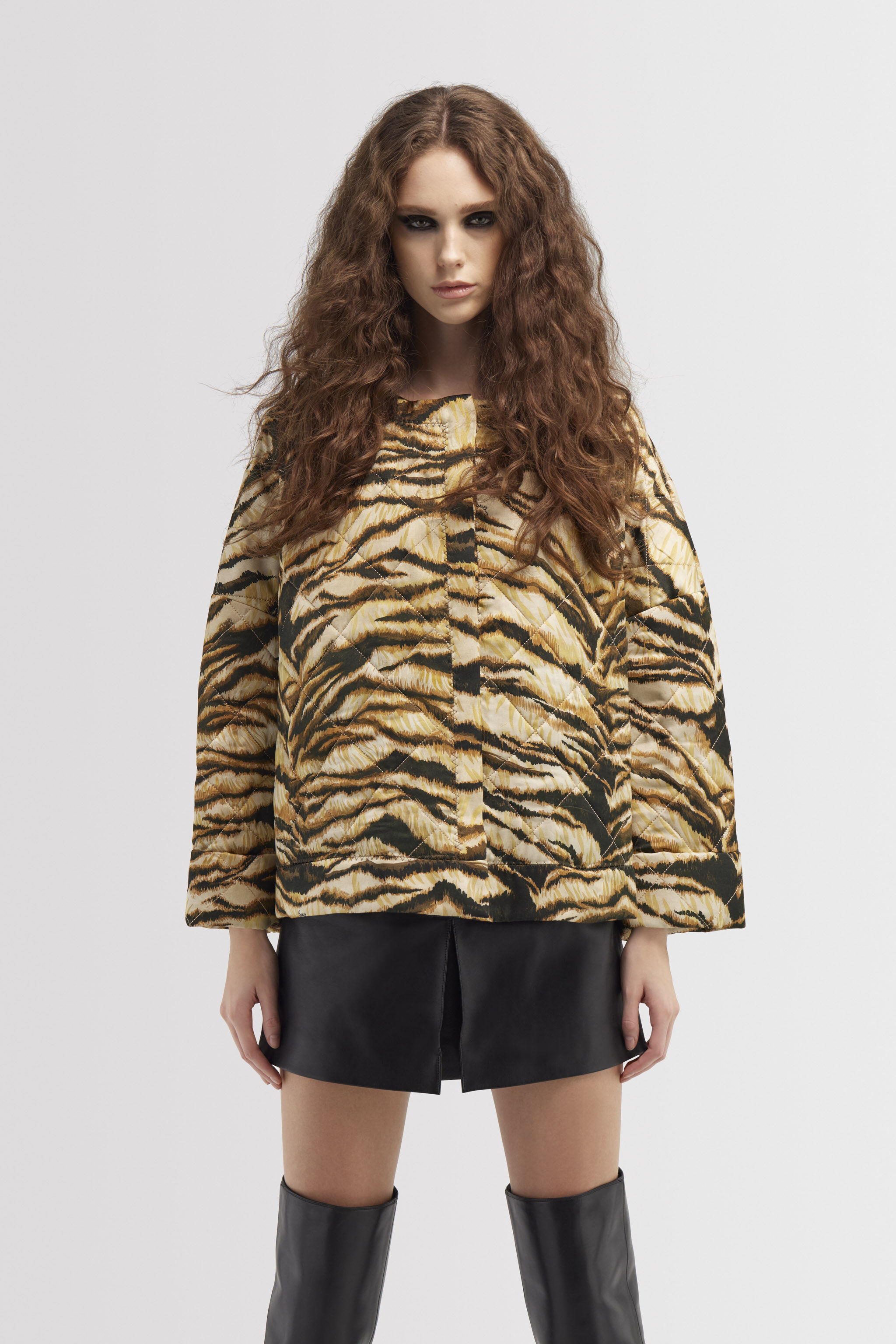 RC Jacket with Tiger print Light Brown RKT400-RYH26
