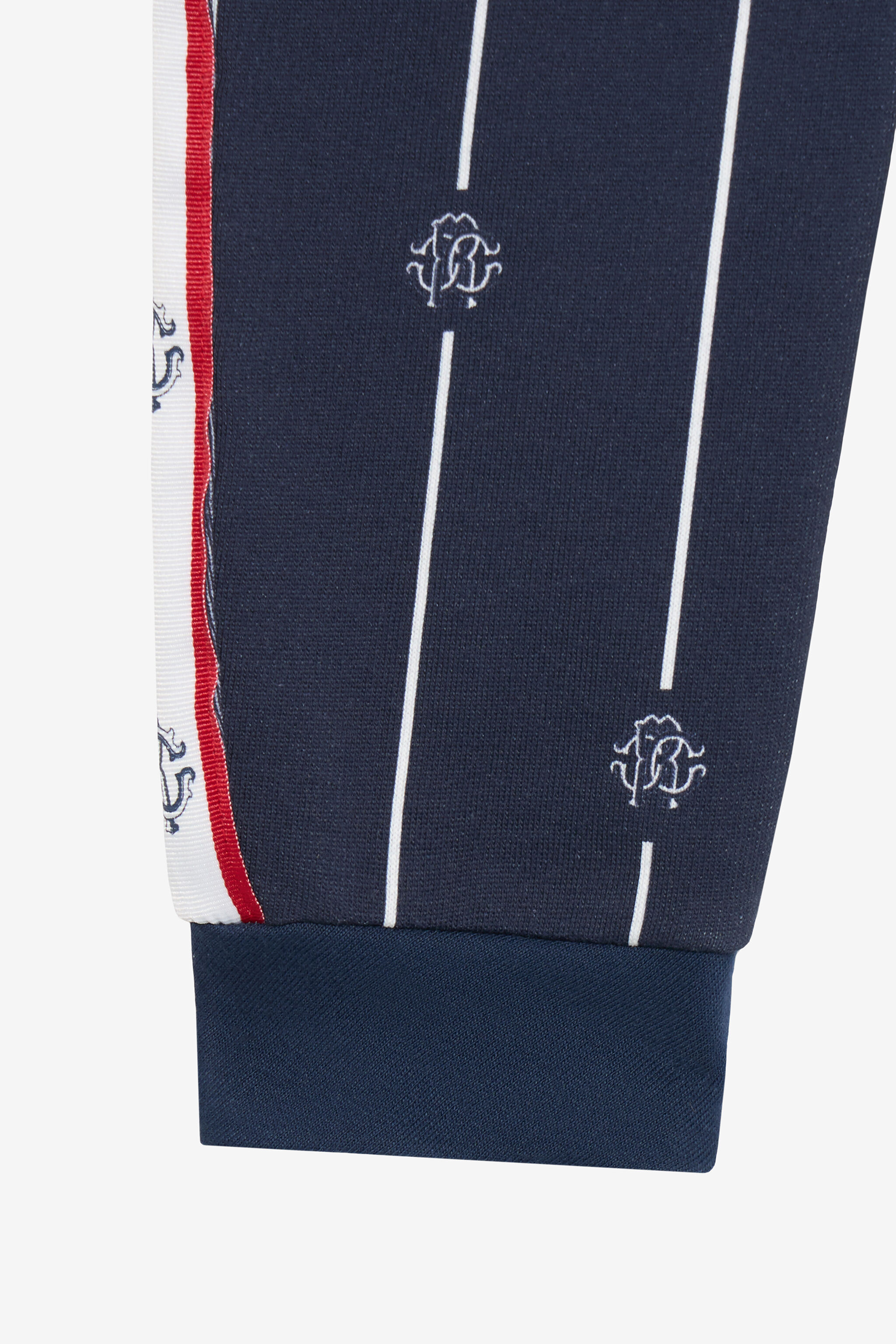 JU Blue Track Pants with RC Monogram and Stripes NAVY VJT208-5OP27