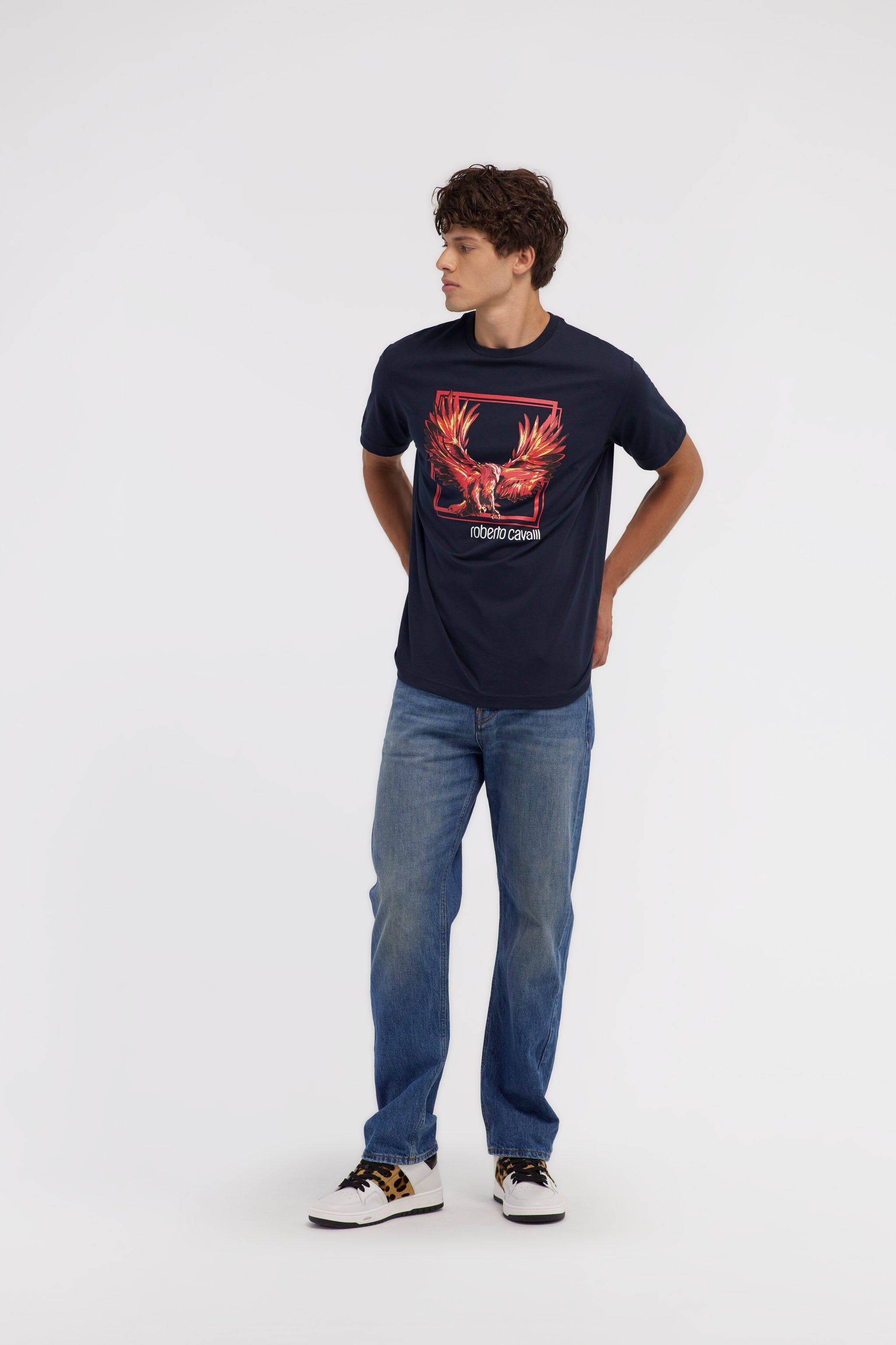 RC T-shirt with Eagle logo and print Dark blue NOT60E-JD060