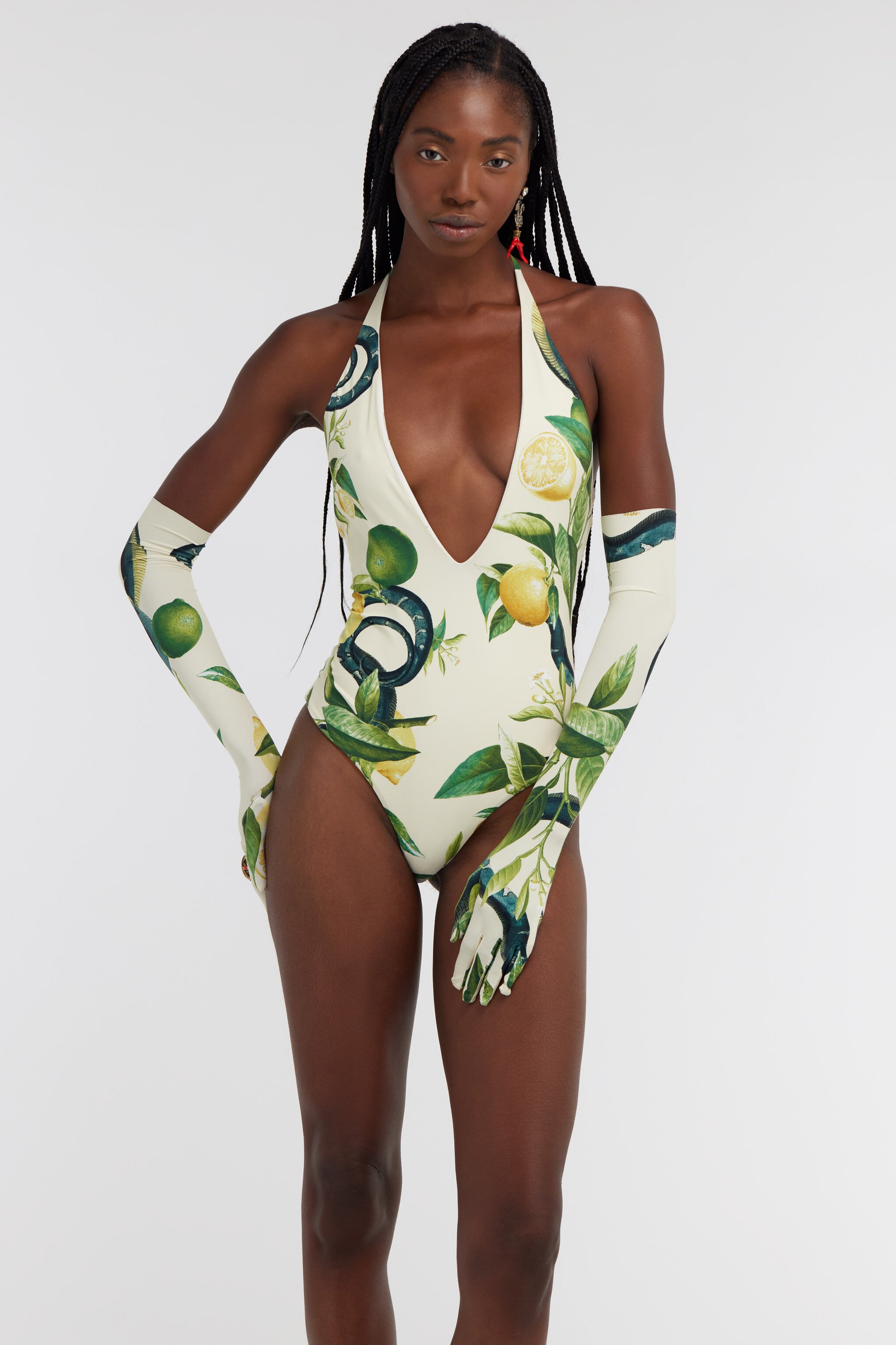 RC Lemon print bodysuit Ivory SKT610-LNI89