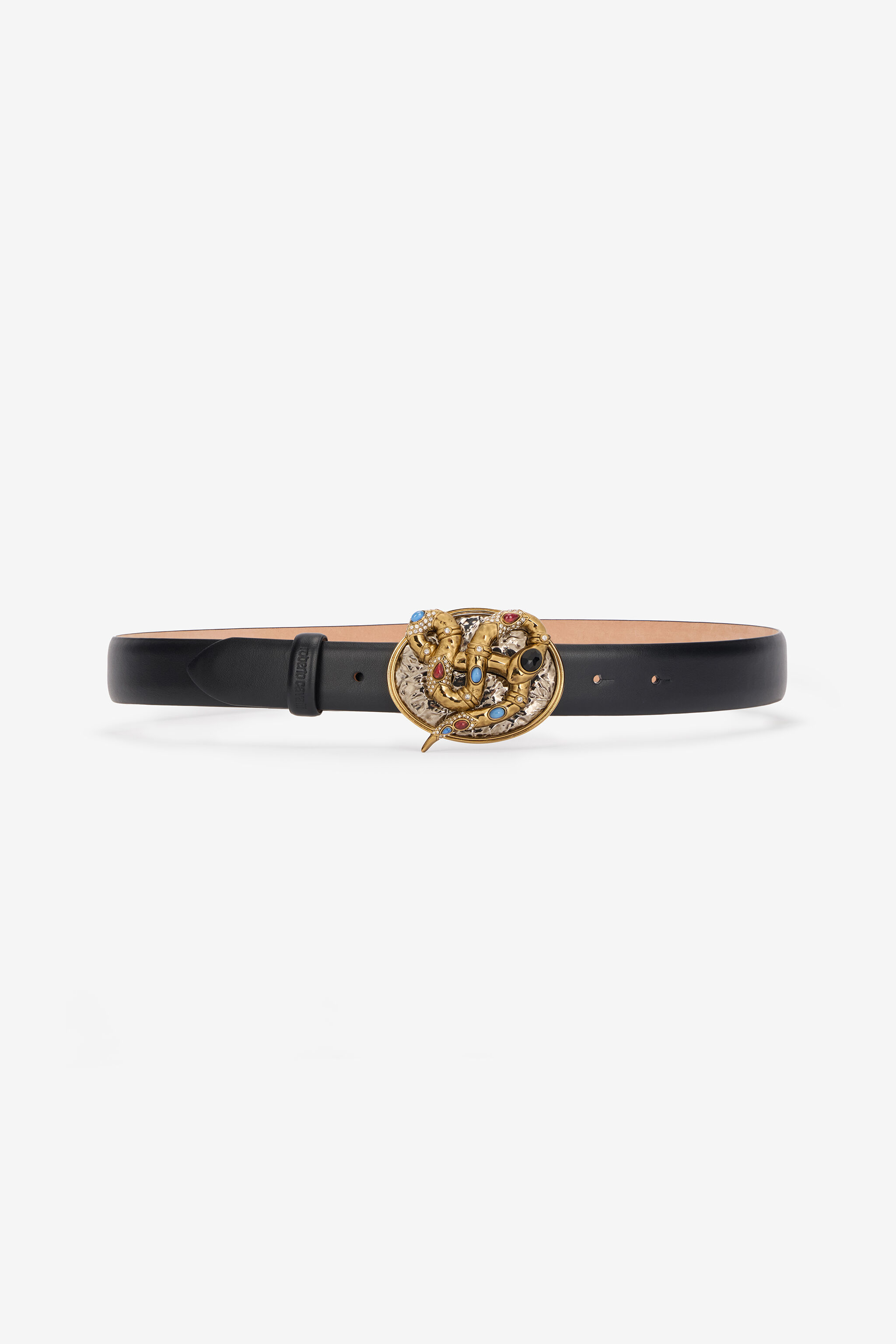 RC Slim Belt with Snake Buckle Black VKC002-PZ796