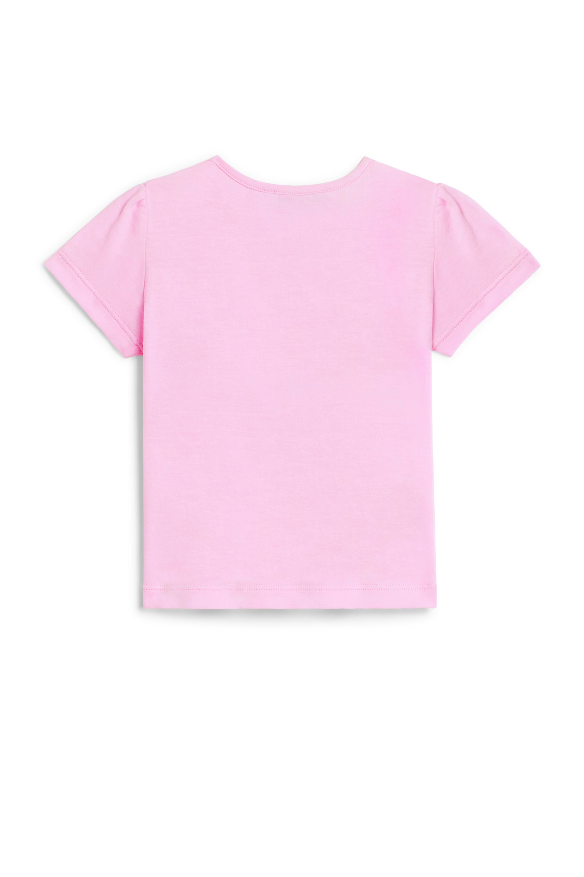JU Pink logo embroidered T-shirt PINK MIST/WHITE IJT636-JV025