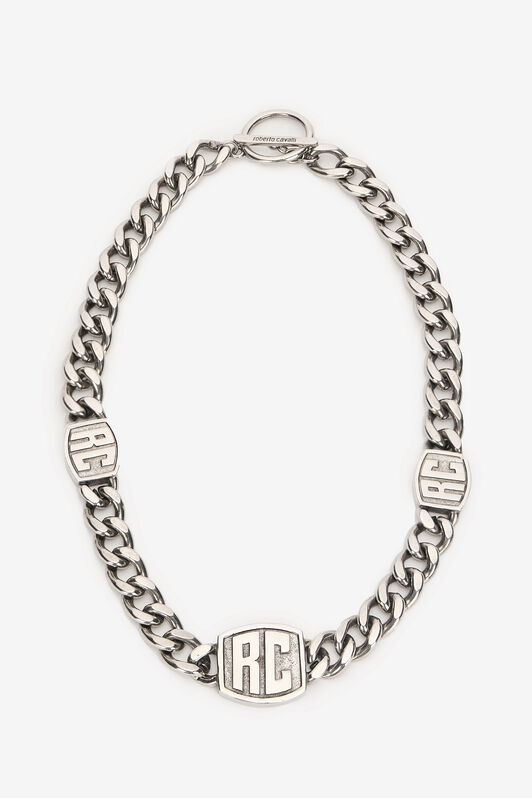 RC Chain Necklace with RC Monogram Silver VRG003-AM258