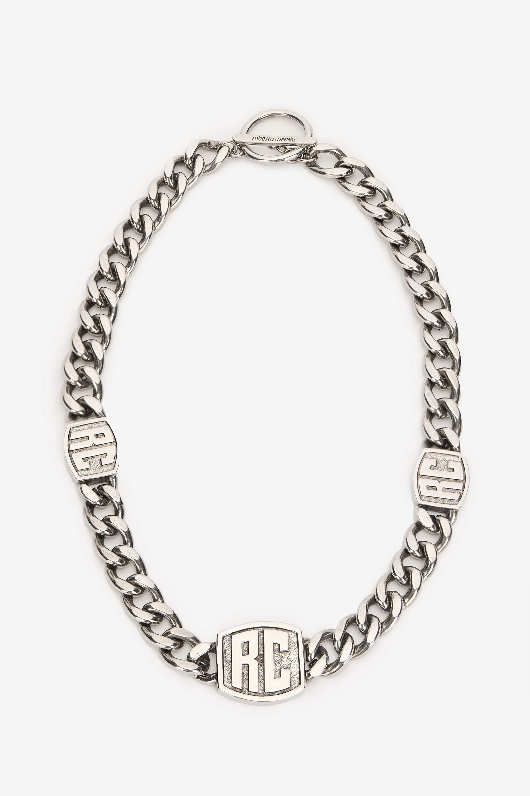 RC Chain Necklace with RC Monogram Silver VRG003-AM258