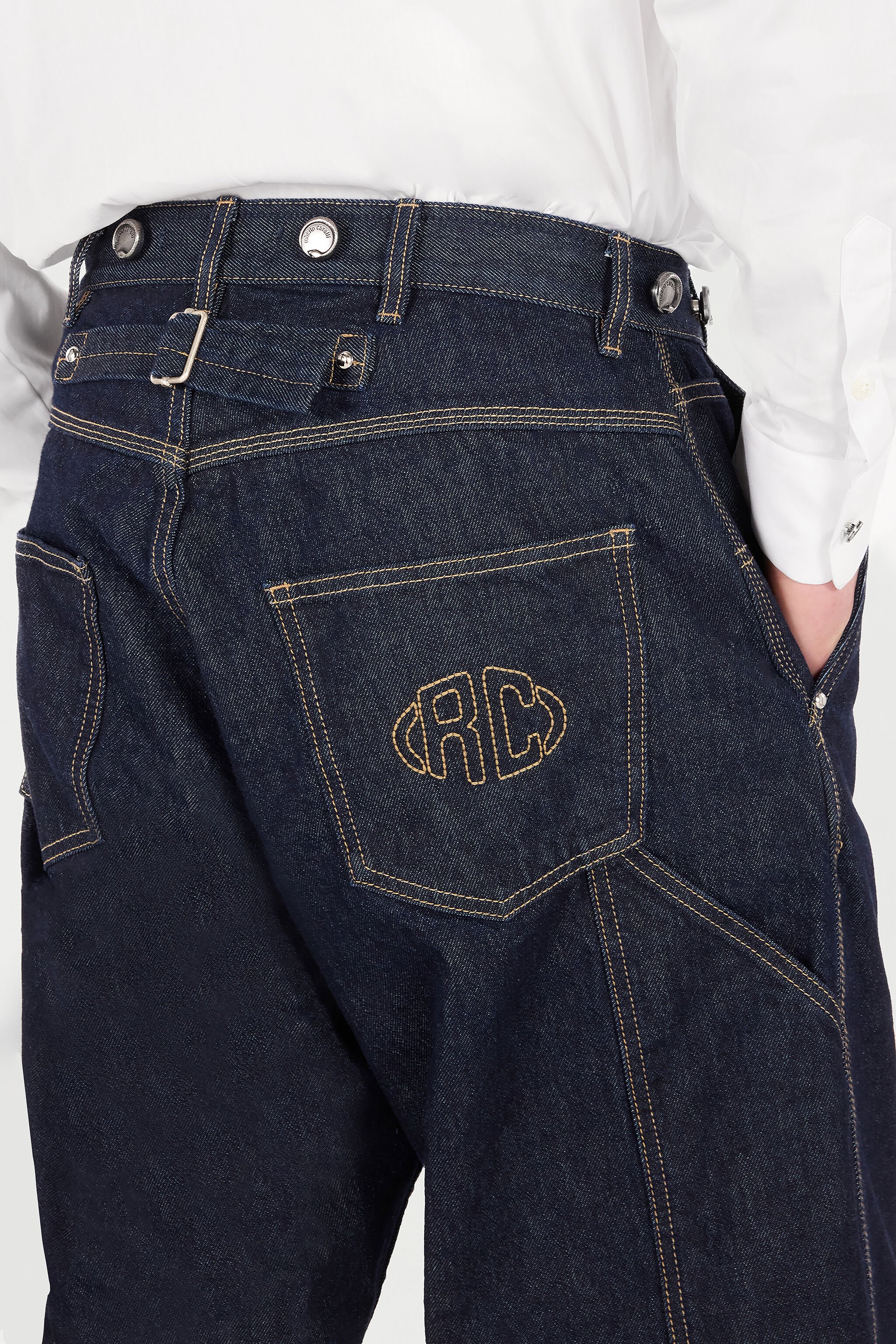 RC Wide-Leg Jeans with RC Monogram Dark blue VRJ231-VT025