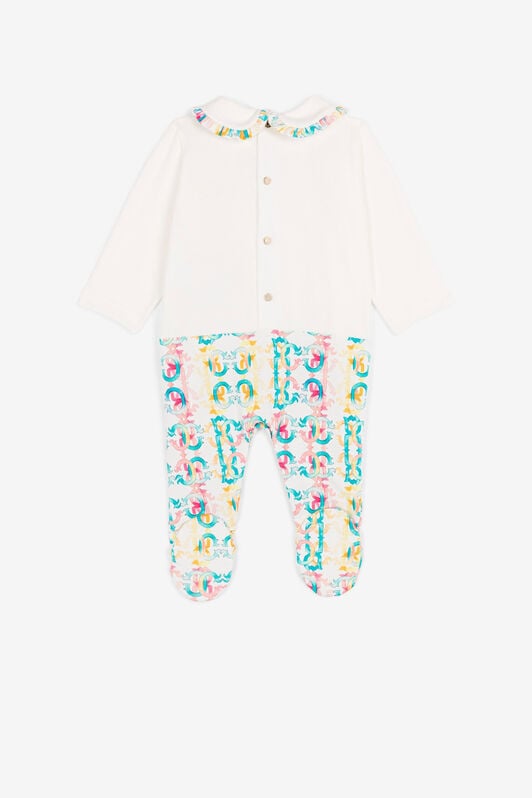 JU Monogram-print cotton babygrow set Light green QJT891-JV025