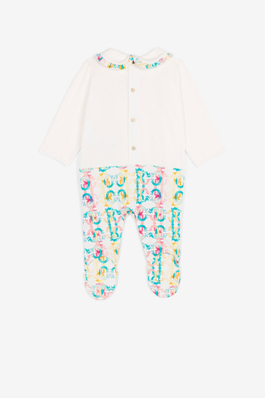 JU Monogram-print cotton babygrow set JU Monogram-print cotton babygrow set Light green QJT891-JV025