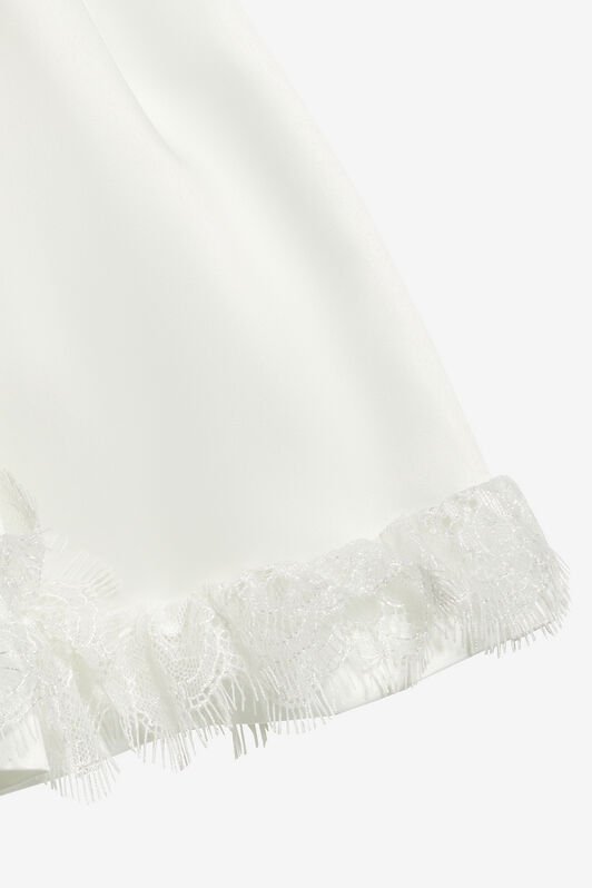 JU Robe À Ourlets Frangés Blanc UJT100-RN012