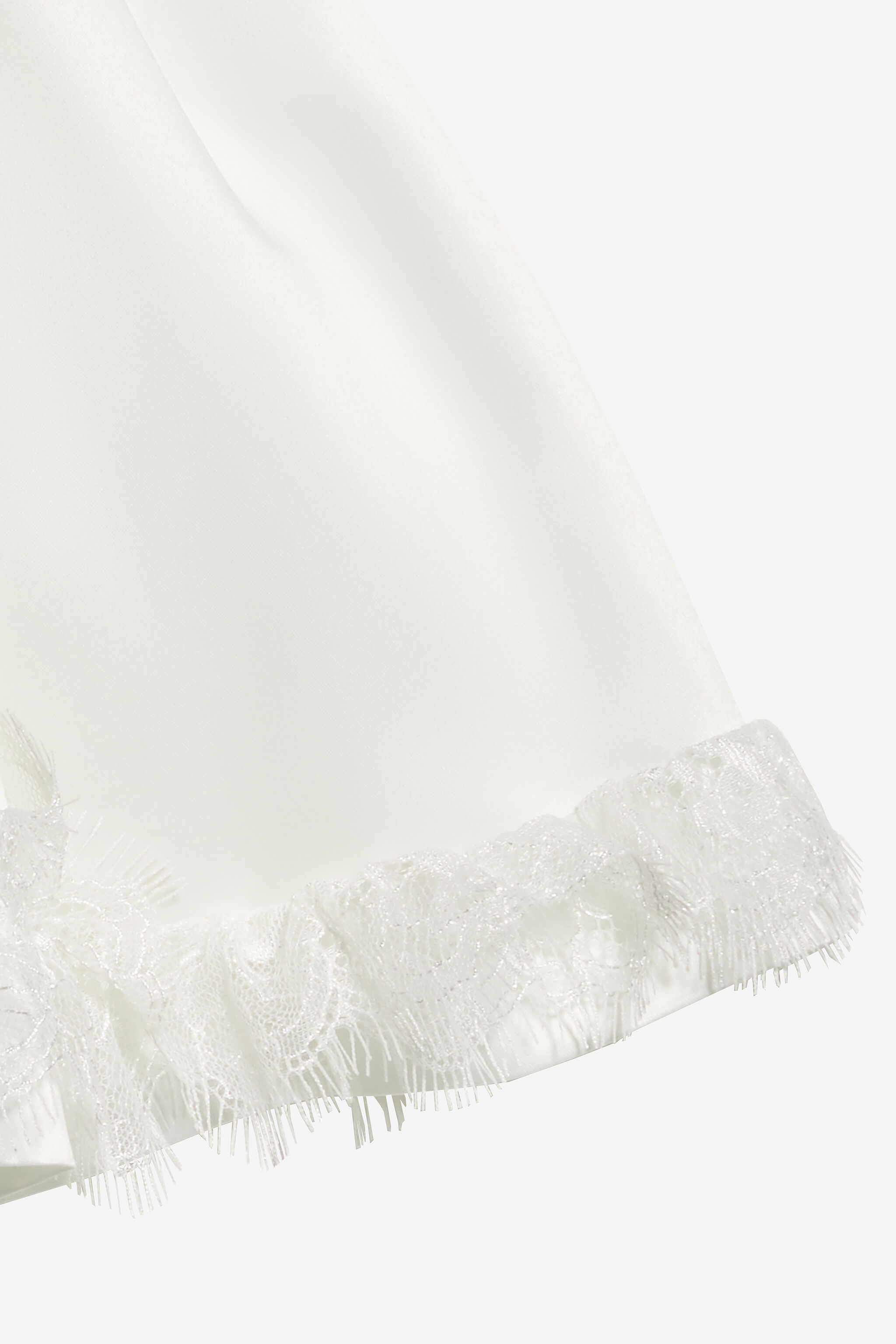 JU Robe À Ourlets Frangés Blanc UJT100-RN012