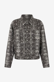 RC Denim-Jacke Mit Python-Print PYTHON DARK GREY SOJ40B-DL011