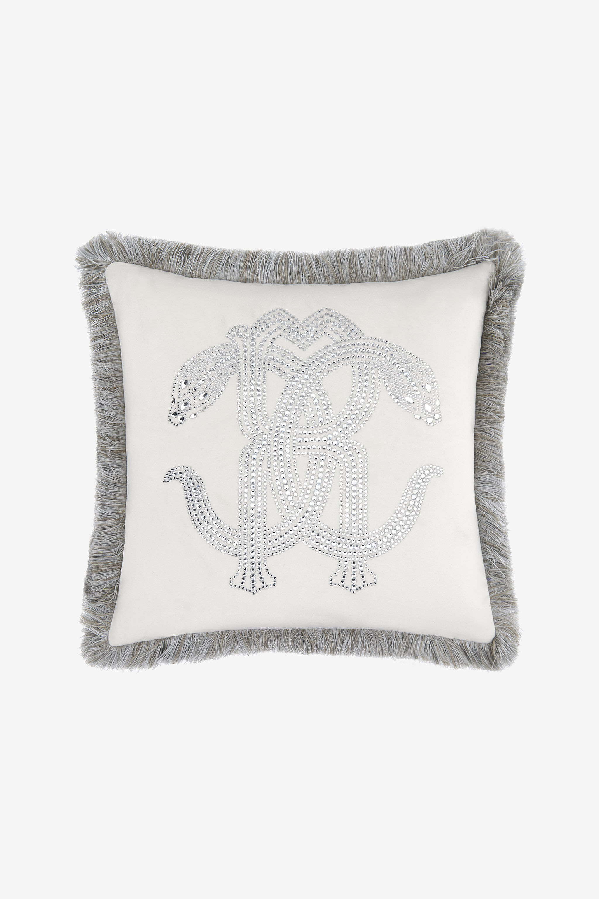 HO Cushion Crystal Snakes 40x40 White RALM38-IM038