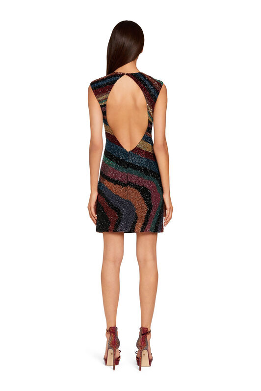 RC Abstract-pattern beaded dress RC Abstract-pattern beaded dress MULTICOLOR KQR138-RT020