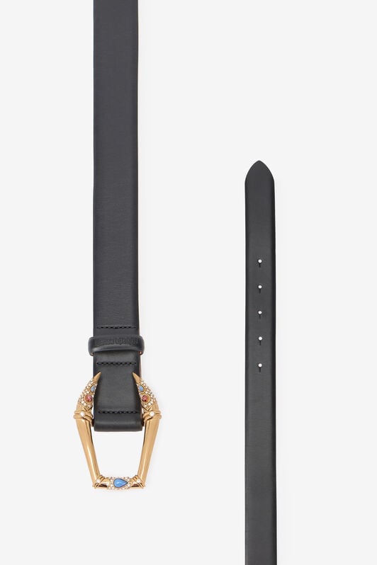 RC Black belt with jeweled buckle RC Black belt with jeweled buckle NERO VKC003-PZ796