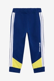 JU Blaue Color-Block Jogginghose BLUE/YELLOW TJT246-CF050