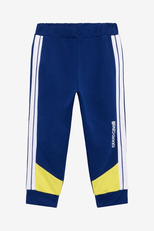 JU Blaue Color-Block Jogginghose BLUE/YELLOW TJT246-CF050