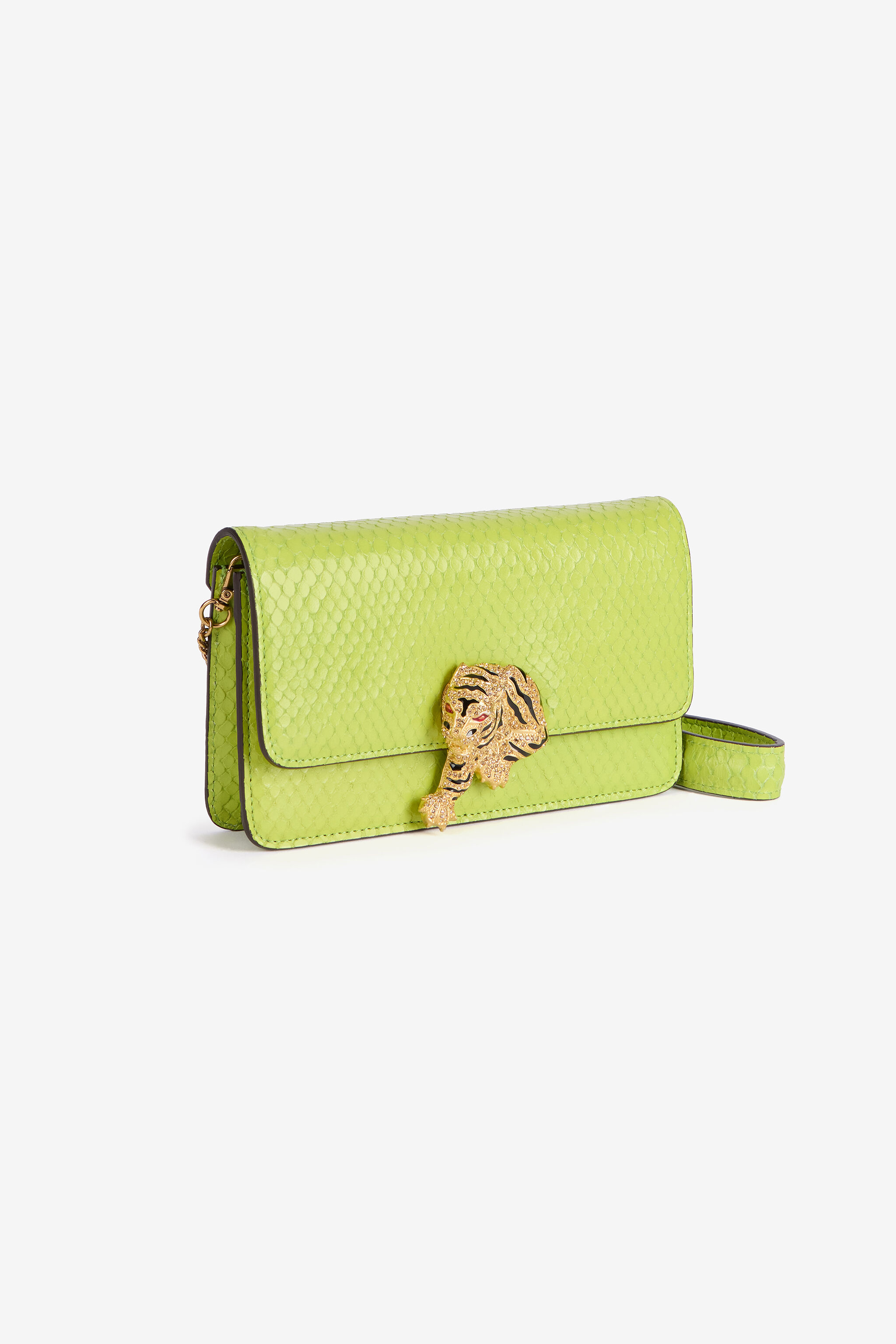 RC Roar Bag With Bejeweled Tiger Light green TKB023-PZV98