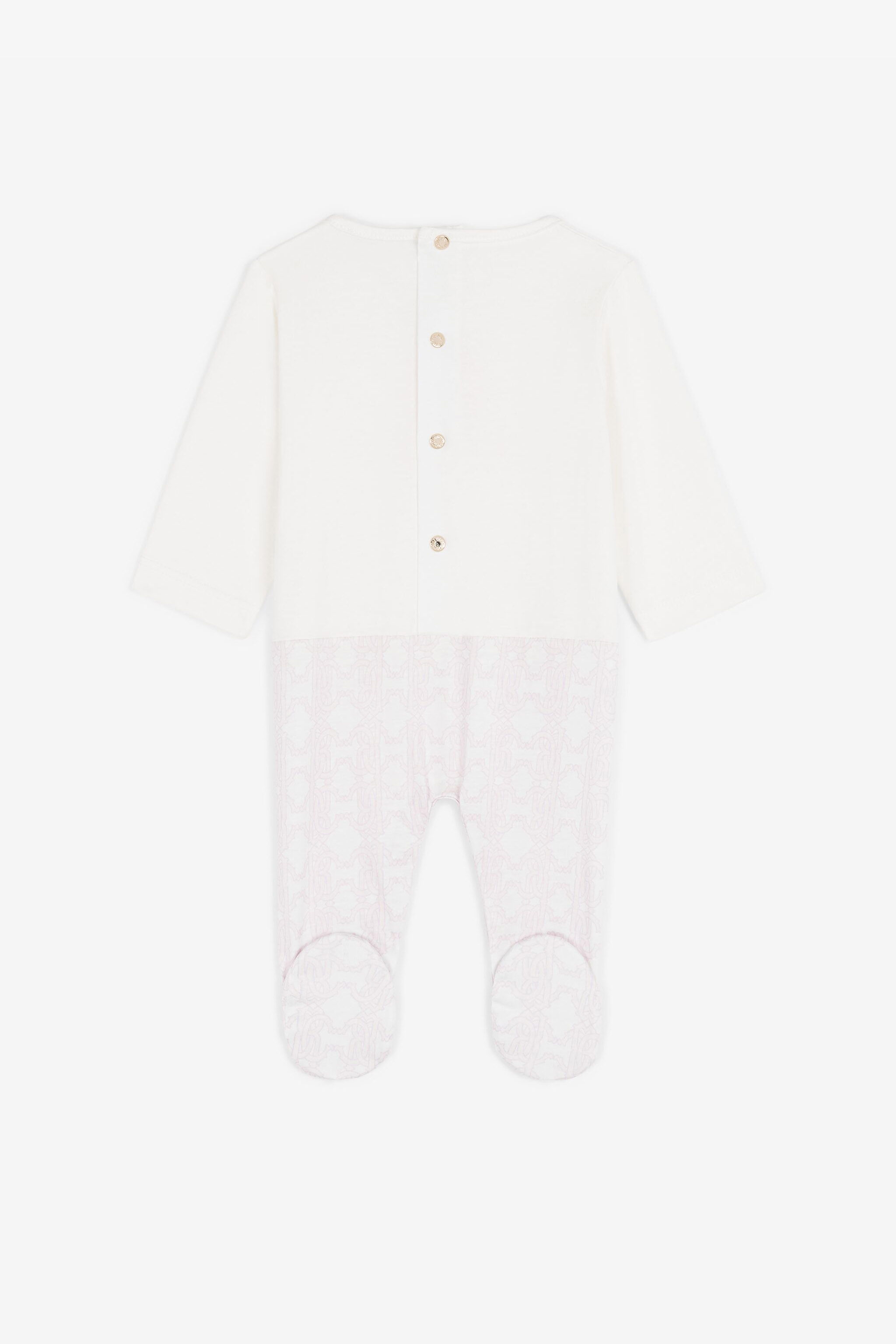 JU RC Monogram-Embroidered Babygrow Set Pink RJT838-JD001
