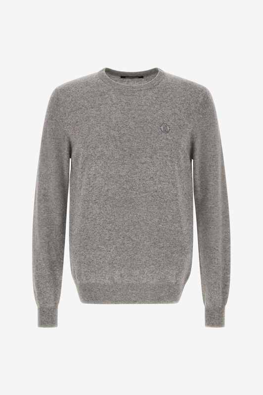 RC Wool sweater with Monogram Mirror Snake Grau NOM01A-MI014