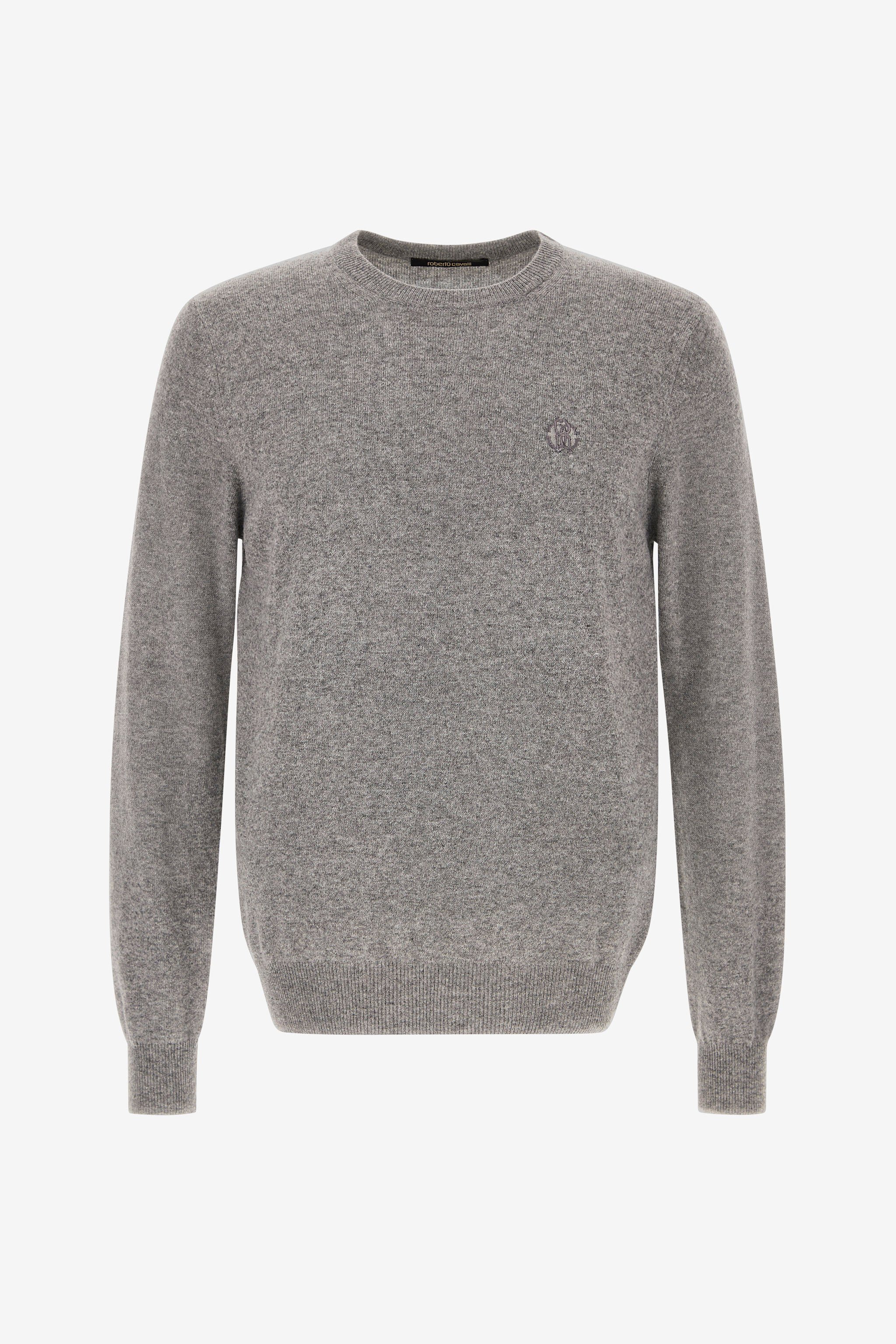 RC Wool sweater with Monogram Mirror Snake Grau NOM01A-MI014