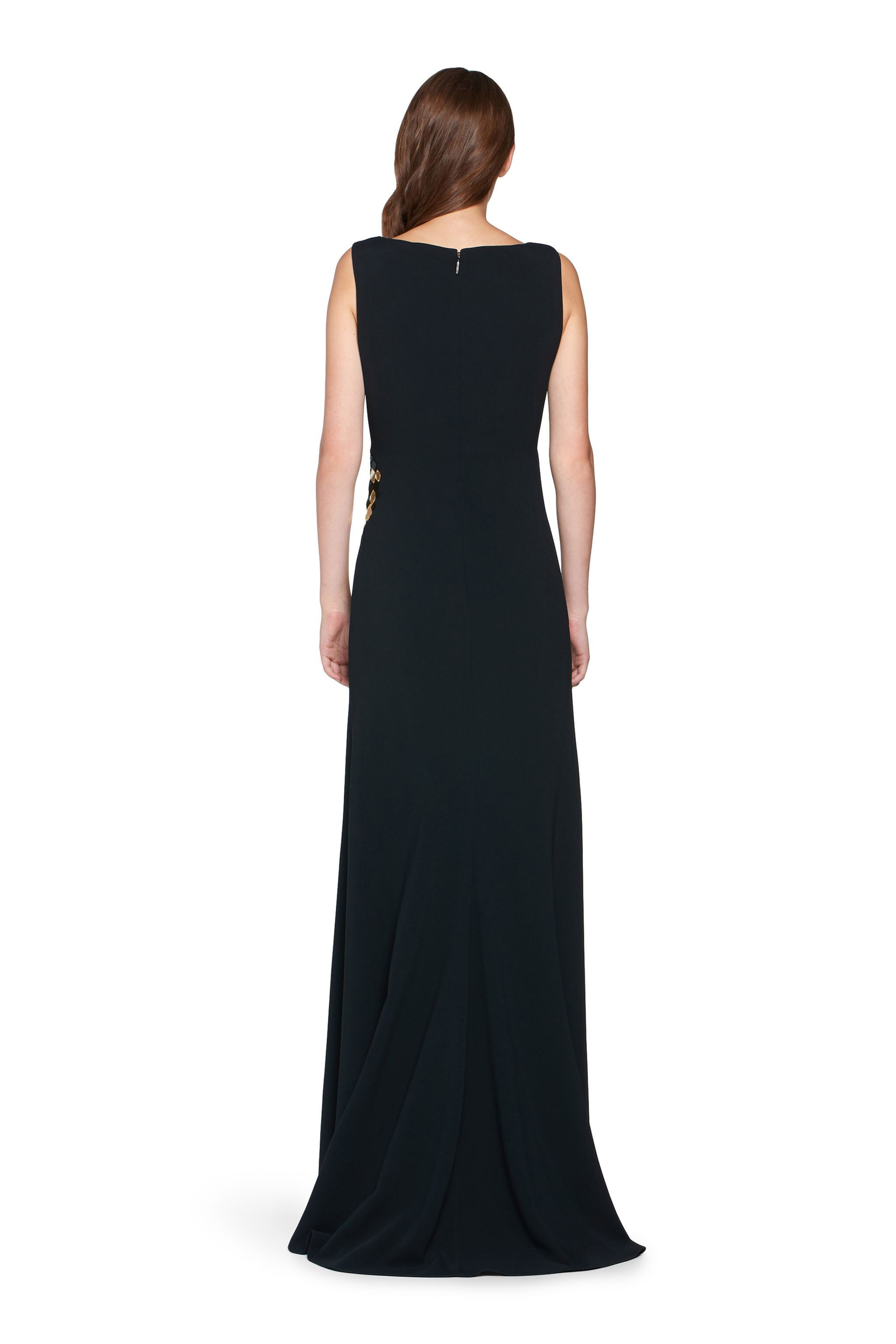 RC Mirror Snake Embellished Gown BLACK IQR918-HR005