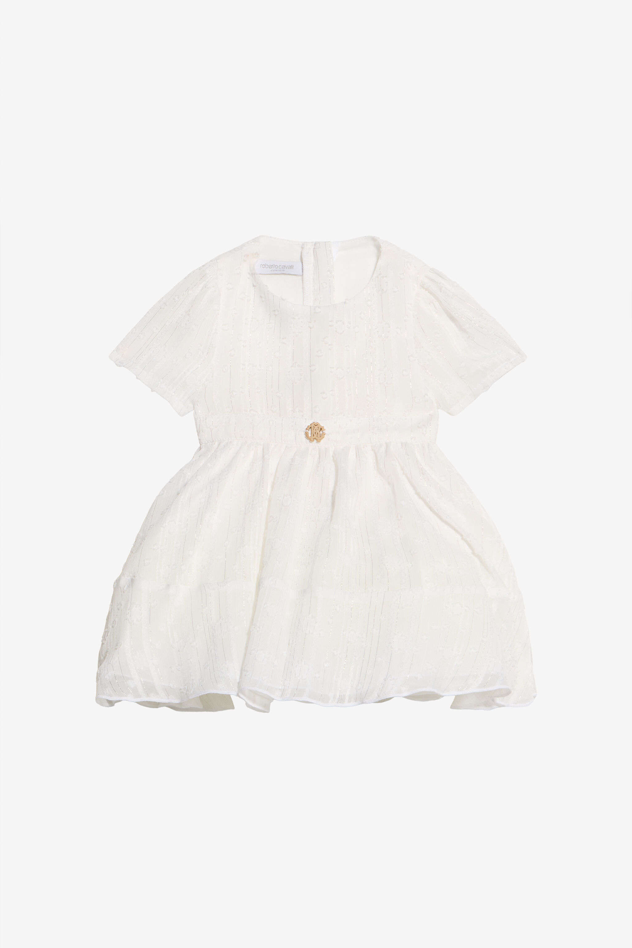 JU Jacquard Kleid In Milchweiß MILKY WHITE WJT112-DJ001