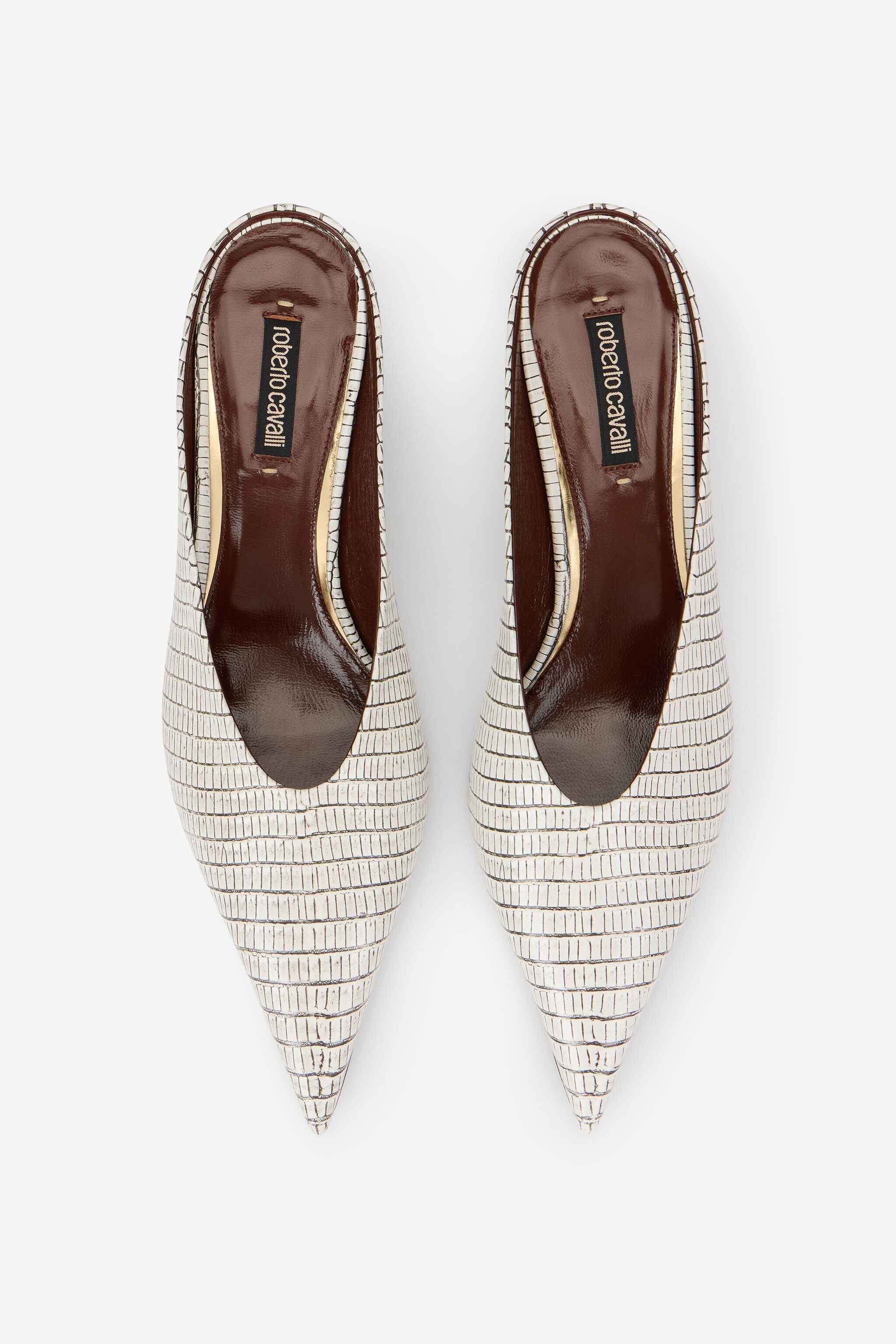 RC White Serpentine Mules BONE WKS003-PZ119