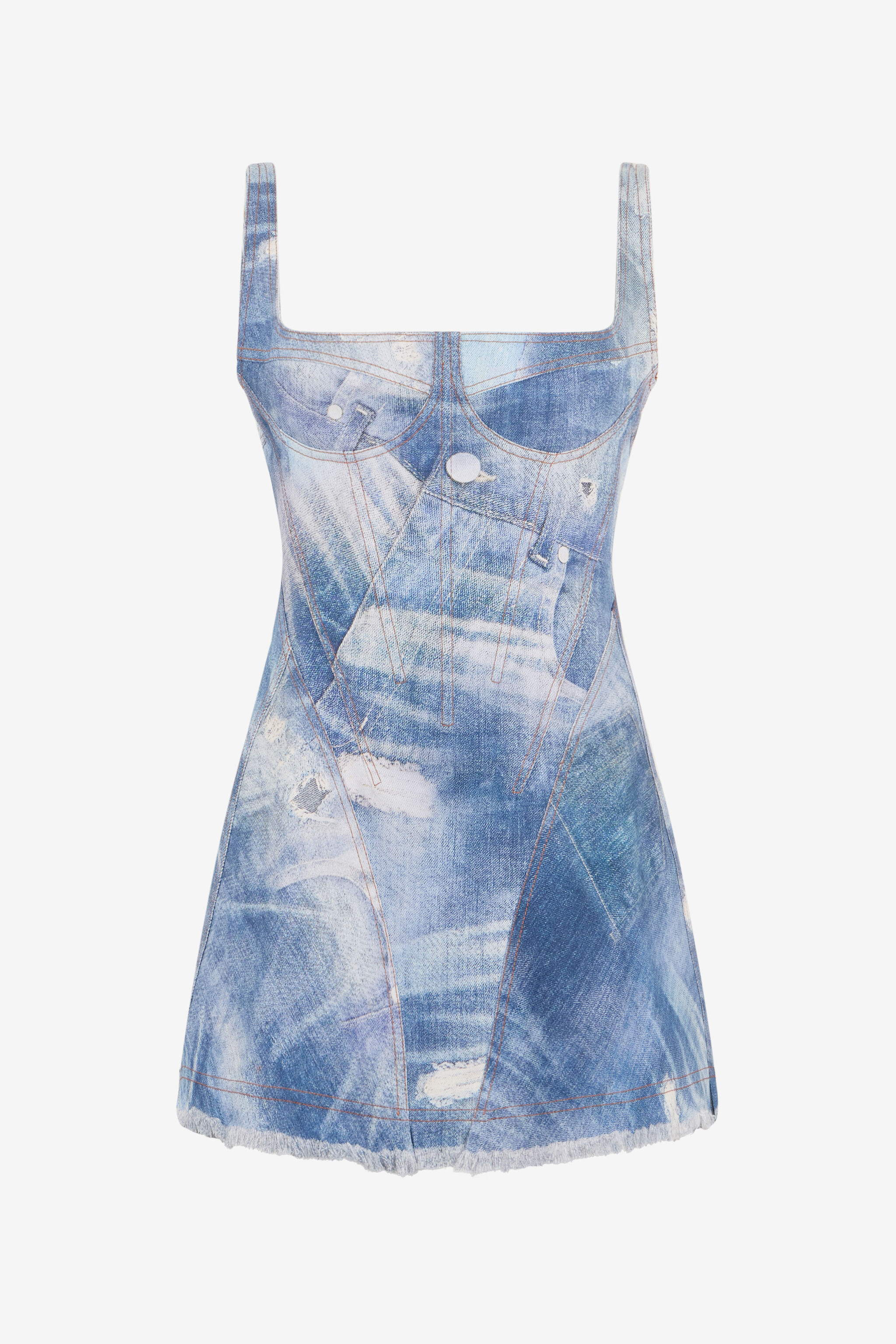 RC Minikleid Mit Denim Patch Print RC Minikleid Mit Denim Patch Print DARK BLUE WQJ106-DAR71