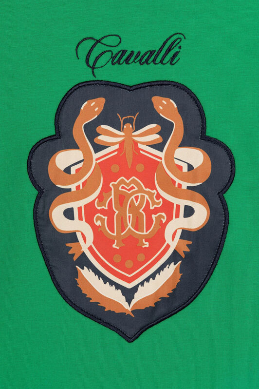 JU Hoodie mit Logo-Patch Grün PJT929-CF050