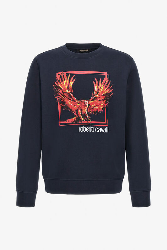 RC Printed sweatshirt Bleu foncé NOT66A-CF052