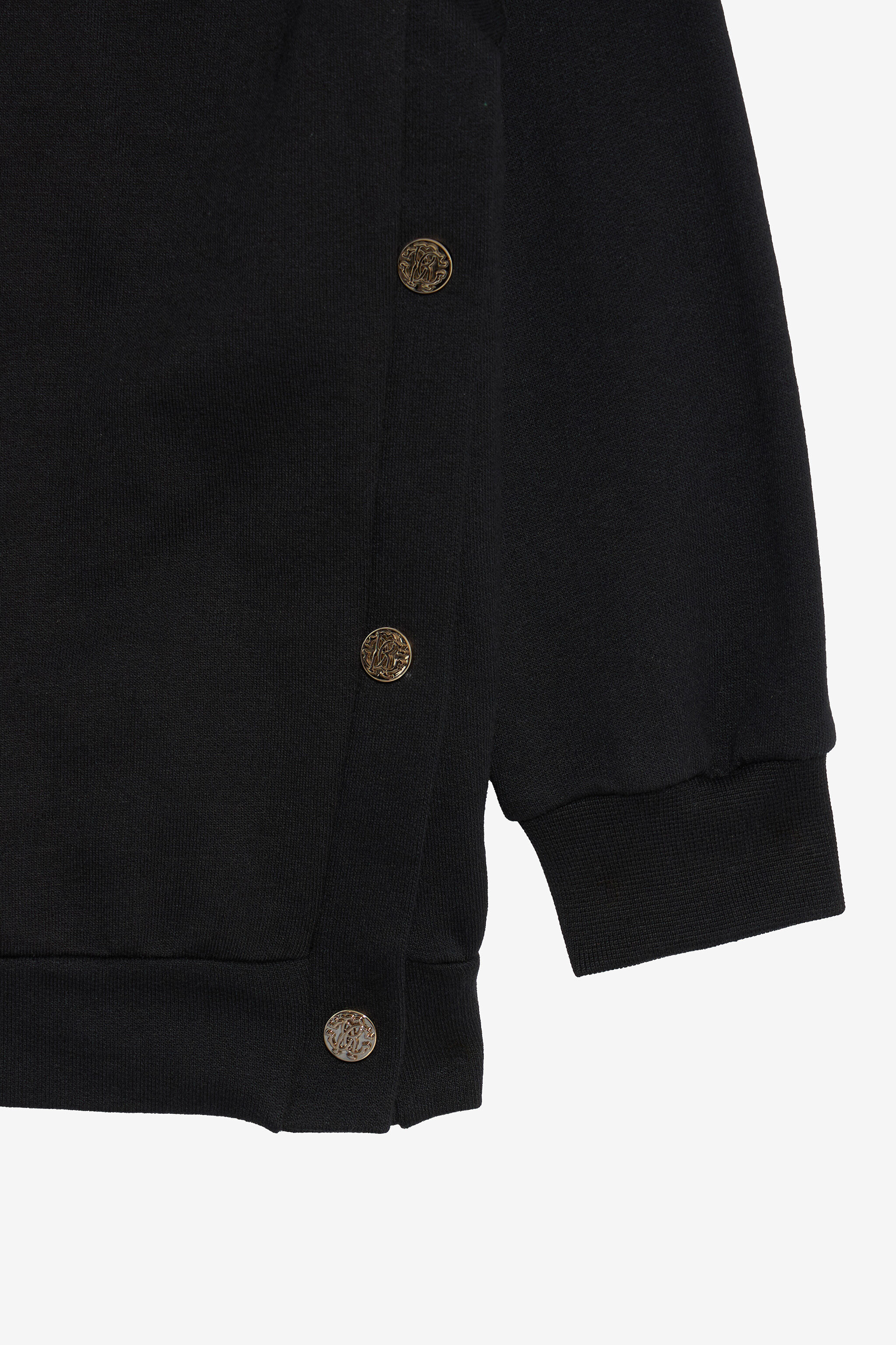 JU Black Sweatshirt with RC Monogram and Logo BLACK VJT69A-CF050