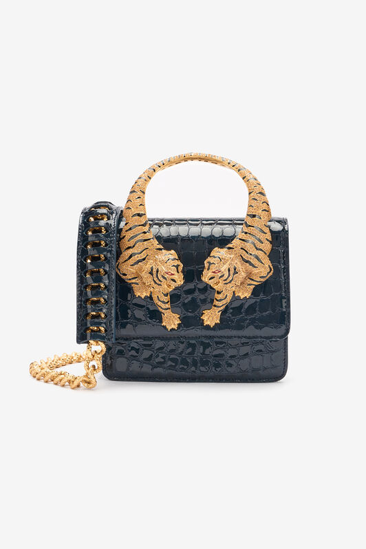 RC Crocodile-Print Roar Bag Dark blue SKB023-PZE01