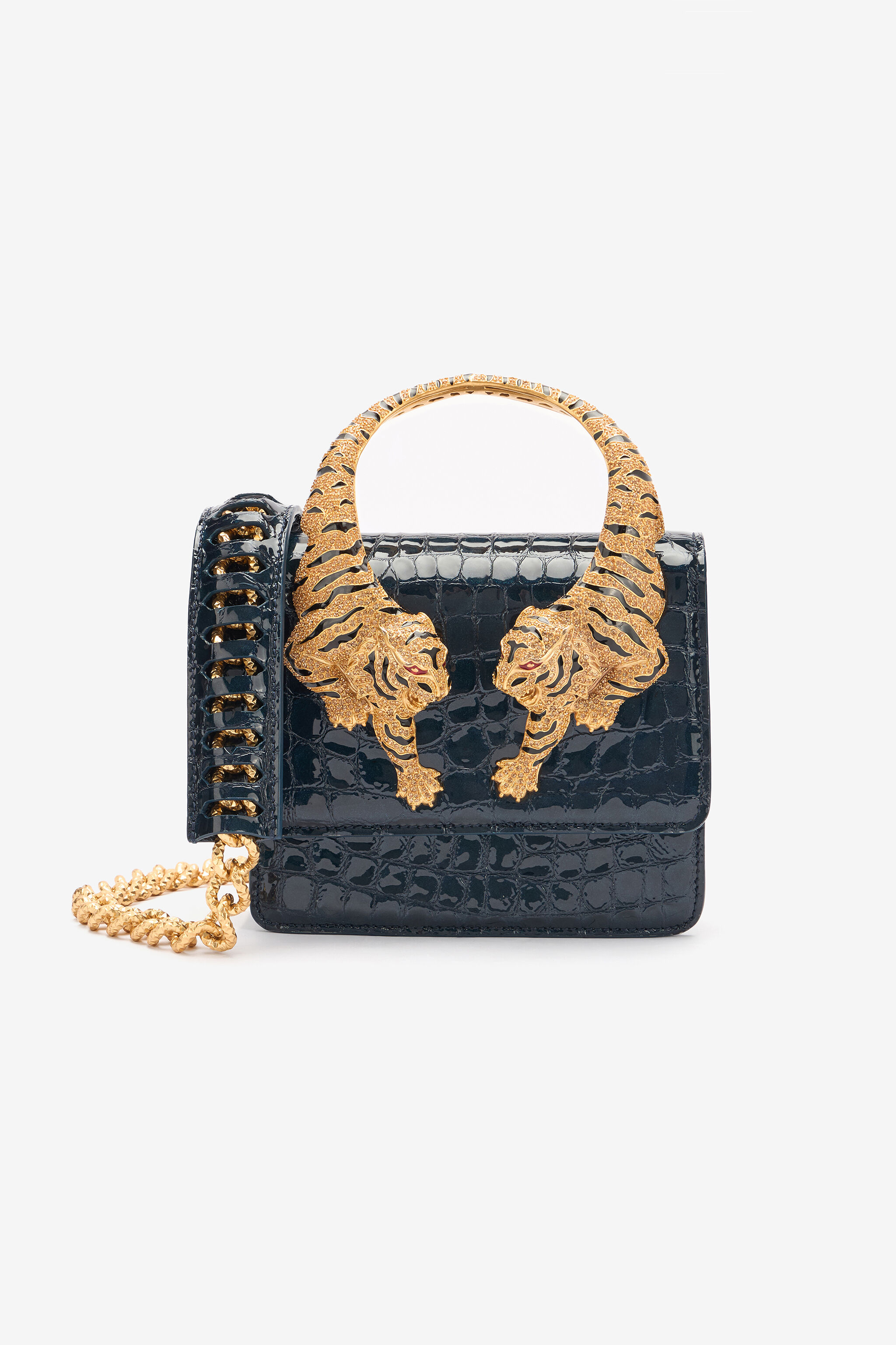 RC Crocodile-Print Roar Bag Dark blue SKB023-PZE01